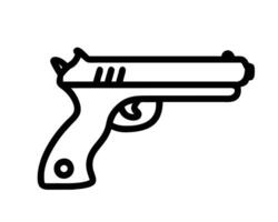 pistola arma de fogo ícone ilustração vetor