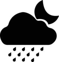 clima plano ícones definir. sol, chuva, trovão tempestade, orvalho, vento, neve nuvem, noite céu render estilo símbolo, pingos de chuva. mínimo para apps ou local na rede Internet isolado em vetor
