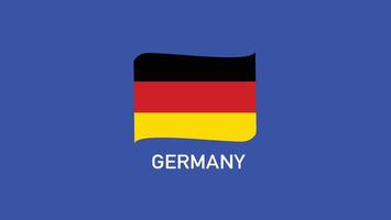 Alemanha emblema equipes europeu nações 2024 símbolo abstrato países europeu Alemanha futebol logotipo Projeto ilustração vetor