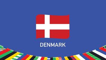 Dinamarca emblema equipes europeu nações 2024 símbolo abstrato países europeu Alemanha futebol logotipo Projeto ilustração vetor