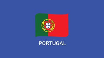 Portugal emblema equipes europeu nações 2024 símbolo abstrato países europeu Alemanha futebol logotipo Projeto ilustração vetor