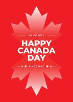 1 julho. feliz Canadá dia cumprimento cartão. celebração fundo com bordo silhueta. a comemorar canadense aniversário do independência 1867 ano. geométrico cumprimento cartão poster decoração cobertura vetor