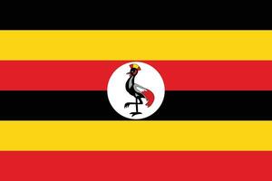 nacional bandeira do Uganda. Uganda bandeira. vetor