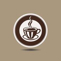 café copo ou chá copo ilustração arte, adequado para café fazer compras logotipo, cafeteria logotipo, silhueta, ícone, local na rede Internet, aplicativo, impressão projeto, adesivo, rótulo. editável vetor