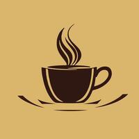 café copo ou chá copo ilustração arte, adequado para café fazer compras logotipo, cafeteria logotipo, silhueta, ícone, local na rede Internet, aplicativo, impressão projeto, adesivo, rótulo. editável vetor