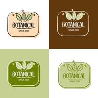 coleção do mão desenhado logotipos e ícones do orgânico comida, Fazenda fresco e natural produtos, elementos coleção para Comida mercado, orgânico produtos. vetor