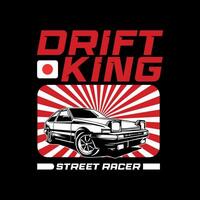 ilustração gráfico do japonês icônico corrida carro perfeito para streetwear camiseta vetor