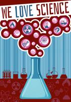 Nós amamos cartaz de ciência vetor