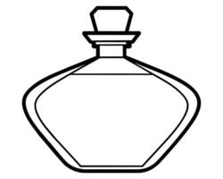 perfume garrafas ícone linha arte Projeto vetor