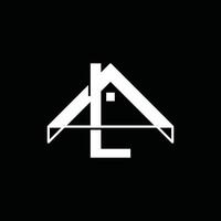 carta k casa minimalista simples logotipo Projeto modelo, logotipo em Preto fundo vetor