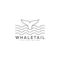 cauda de baleia logotipo esboço estilo vetor