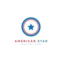 americano Estrela logotipo modelo vetor