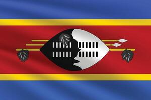 nacional bandeira do eswatini. Eswatini bandeira. acenando Eswatini bandeira. vetor