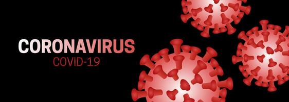 coronavírus covid-19 fundo ilustração com corona vírus vetor