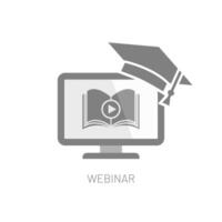 webinar conectados Aprendendo ícone isolado vetor