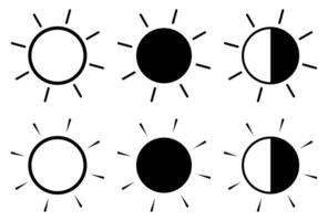 Sol ícone símbolo Sol Estágio ilustração. vetor