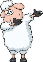 dabbing ovelha personagem ilustração vetor