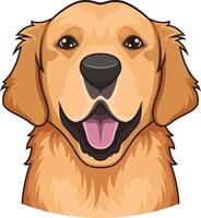 dourado retriever face ilustração vetor