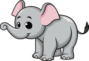 adorável bebê elefante ilustração vetor