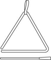 fácil coloração desenho animado ilustração do uma triângulo isolado em branco fundo vetor