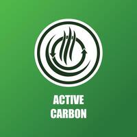 ativado carbono emissão prevenção logotipo símbolo vetor