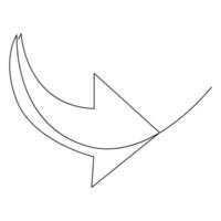 1 linha desenhando do Setas; flechas esquerda e certo linear Setas; flechas contínuo linha arte ilustração Projeto vetor