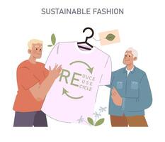sustentável moda definir. vetor