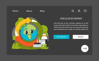 circular economia, o negócio e social responsabilidade para reduzir carbono vetor