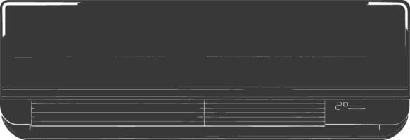 silhueta ar condicionador Preto cor só vetor