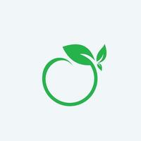 vegano, vegetariano produtos rótulo. verde folhas dentro círculo ícone. eco, ecológico, natural. verde logotipo vetor