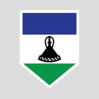 Lesoto bandeira dentro escudo forma quadro, Armação vetor