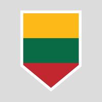 Lituânia bandeira dentro escudo forma quadro, Armação vetor