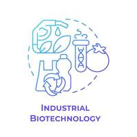 industrial biotecnologia azul gradiente conceito ícone. biodegradável materiais. de Meio Ambiente soluções. volta forma linha ilustração. abstrato ideia. gráfico Projeto. fácil para usar dentro apresentação vetor