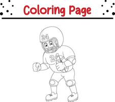 fofa Garoto jogando coloração página. coloração livro para crianças. vetor