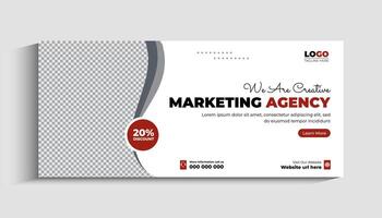 capa de mídia social da agência de marketing digital e modelo de banner da web vetor