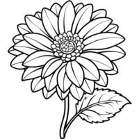 gerbera margarida flor esboço ilustração coloração livro página projeto, gerbera margarida flor Preto e branco linha arte desenhando coloração livro Páginas para crianças e adultos vetor