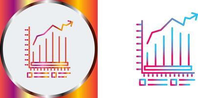 design de ícone de gráfico de barras vetor