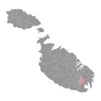 ghaxq distrito mapa, administrativo divisão do Malta. ilustração. vetor