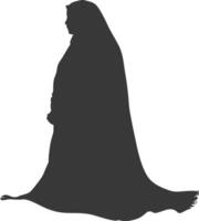 silhueta hijab símbolo Preto cor só vetor