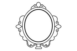 espelho quadro, Armação mão desenhado ilustração Projeto vetor
