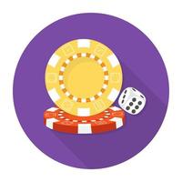 conceitos de roleta pôquer vetor