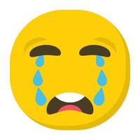 conceitos de emoji chorando vetor