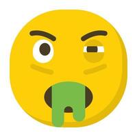 conceitos de emoji vomitar vetor