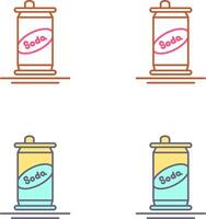 design de ícone de lata de refrigerante vetor