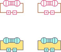 design do ícone do resistor vetor