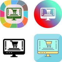 design de ícone de compras online vetor