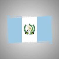 Vetor de bandeira da guatemala com pincel estilo aquarela