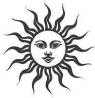 silhueta logotipo ou símbolo do Sol Preto cor só vetor