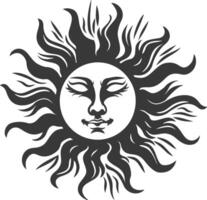 silhueta logotipo ou símbolo do Sol Preto cor só vetor