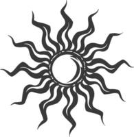 silhueta logotipo ou símbolo do Sol Preto cor só vetor